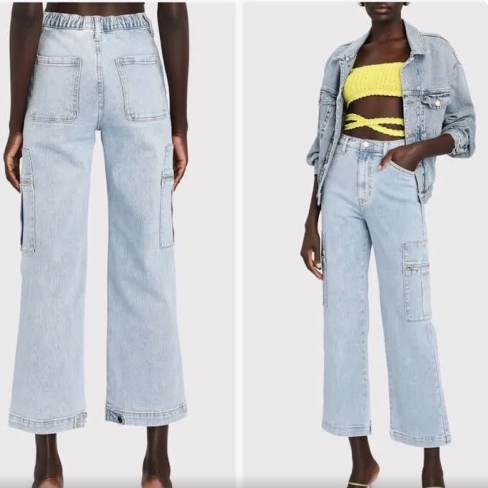 WeWoreWhat straight High Rise Cargo Jean